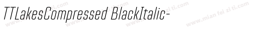 TTLakesCompressed BlackItalic字体转换